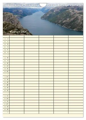 Familienplaner Norwegen (Wandkalender 2026 DIN A4 hoch), CALVENDO Monatskalender