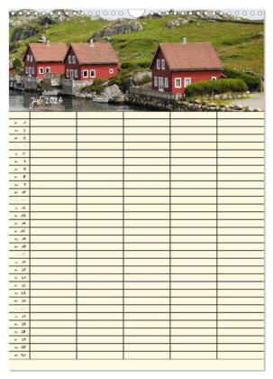 Familienplaner Norwegen (Wandkalender 2026 DIN A3 hoch), CALVENDO Monatskalender