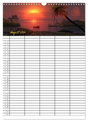 Familienplaner mit schönen Landschaftsbildern (Wandkalender 2026 DIN A3 hoch), CALVENDO Monatskalender