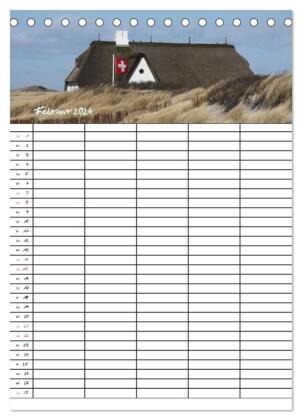 Familienplaner - Sylt (Tischkalender 2026 DIN A5 hoch), CALVENDO Monatskalender