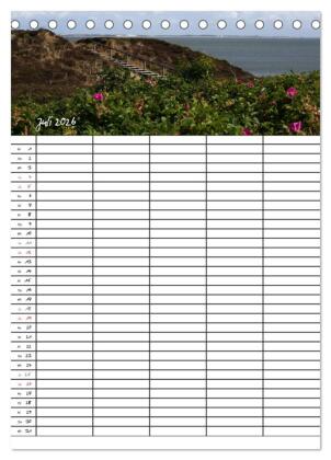 Familienplaner - Sylt (Tischkalender 2026 DIN A5 hoch), CALVENDO Monatskalender