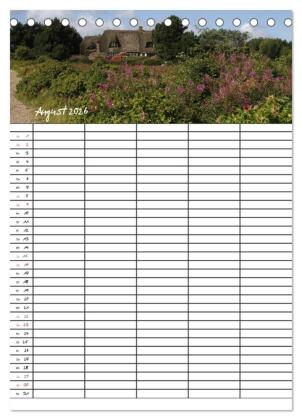 Familienplaner - Sylt (Tischkalender 2026 DIN A5 hoch), CALVENDO Monatskalender