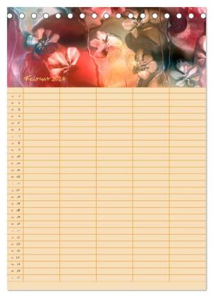 Blütenzauber - Familienplaner 2026 (Tischkalender 2026 DIN A5 hoch), CALVENDO Monatskalender