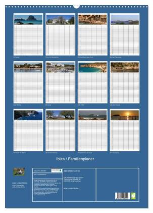 Ibiza / Familienplaner (Wandkalender 2026 DIN A2 hoch), CALVENDO Monatskalender