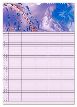 Blütenzauber - Familienplaner 2026 (Wandkalender 2026 DIN A3 hoch), CALVENDO Monatskalender