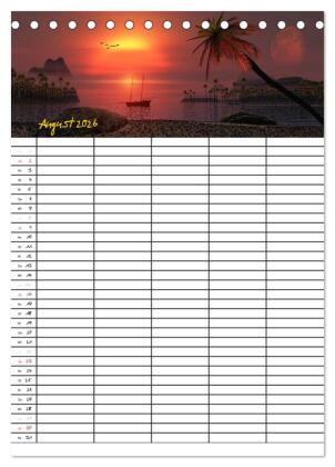 Familienplaner mit schönen Landschaftsbildern (Tischkalender 2026 DIN A5 hoch), CALVENDO Monatskalender