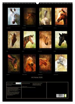 Art Horse 2026 (Wandkalender 2026 DIN A2 hoch), CALVENDO Monatskalender