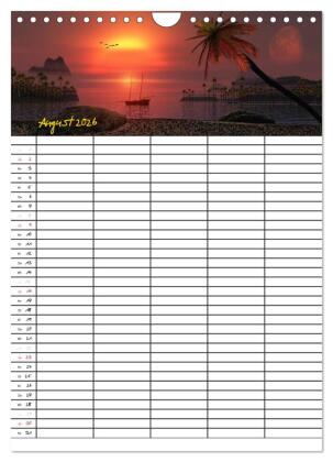 Familienplaner mit schönen Landschaftsbildern (Wandkalender 2026 DIN A4 hoch), CALVENDO Monatskalender