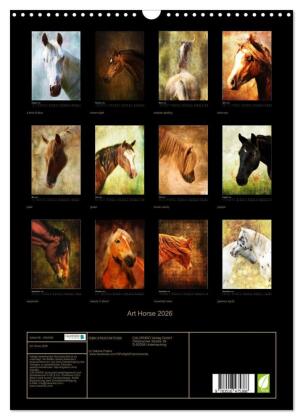 Art Horse 2026 (Wandkalender 2026 DIN A3 hoch), CALVENDO Monatskalender