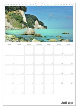 Insel Rügen / Planer (Wandkalender 2026 DIN A4 hoch), CALVENDO Monatskalender