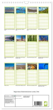 Familienplaner 2026 - Magie dieses Südamerikanischen Landes, Chile mit 5 Spalten (Wandkalender, 21 x 45 cm) CALVENDO