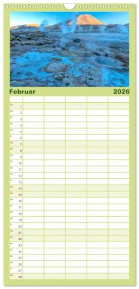 Familienplaner 2026 - Magie dieses Südamerikanischen Landes, Chile mit 5 Spalten (Wandkalender, 21 x 45 cm) CALVENDO