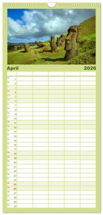 Familienplaner 2026 - Magie dieses Südamerikanischen Landes, Chile mit 5 Spalten (Wandkalender, 21 x 45 cm) CALVENDO