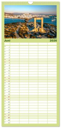 Familienplaner 2026 - Griechische Inseln - Ein Jahr im Mittelmeer mit 5 Spalten (Wandkalender, 21 x 45 cm) CALVENDO