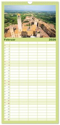 Familienplaner 2026 - Toskana - Emotionen aus dem Bel Paese mit 5 Spalten (Wandkalender, 21 x 45 cm) CALVENDO
