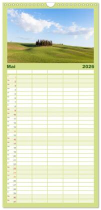 Familienplaner 2026 - Toskana - Emotionen aus dem Bel Paese mit 5 Spalten (Wandkalender, 21 x 45 cm) CALVENDO
