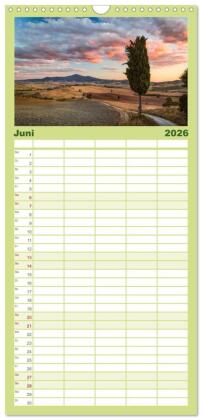 Familienplaner 2026 - Toskana - Emotionen aus dem Bel Paese mit 5 Spalten (Wandkalender, 21 x 45 cm) CALVENDO