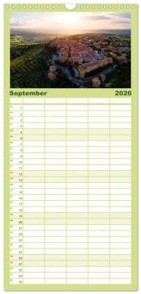 Familienplaner 2026 - Toskana - Emotionen aus dem Bel Paese mit 5 Spalten (Wandkalender, 21 x 45 cm) CALVENDO