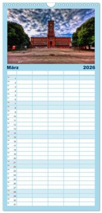 Familienplaner 2026 - Berlin mit 5 Spalten (Wandkalender, 21 x 45 cm) CALVENDO