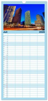 Familienplaner 2026 - Berlin mit 5 Spalten (Wandkalender, 21 x 45 cm) CALVENDO