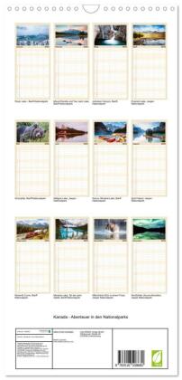 Familienplaner 2026 - Kanada - Abenteuer in den Nationalparks mit 5 Spalten (Wandkalender, 21 x 45 cm) CALVENDO