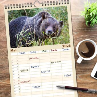 Familienplaner 2026 - Kanada - Abenteuer in den Nationalparks mit 5 Spalten (Wandkalender, 21 x 45 cm) CALVENDO