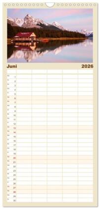Familienplaner 2026 - Kanada - Abenteuer in den Nationalparks mit 5 Spalten (Wandkalender, 21 x 45 cm) CALVENDO