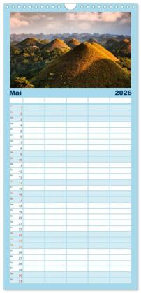 Familienplaner 2026 - Unglaubliche Natur - Landschaften aus unserer wunderbaren Welt mit 5 Spalten (Wandkalender, 21 x 45 cm) CALVENDO