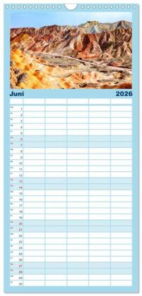 Familienplaner 2026 - Unglaubliche Natur - Landschaften aus unserer wunderbaren Welt mit 5 Spalten (Wandkalender, 21 x 45 cm) CALVENDO
