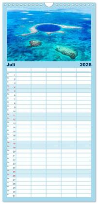 Familienplaner 2026 - Unglaubliche Natur - Landschaften aus unserer wunderbaren Welt mit 5 Spalten (Wandkalender, 21 x 45 cm) CALVENDO