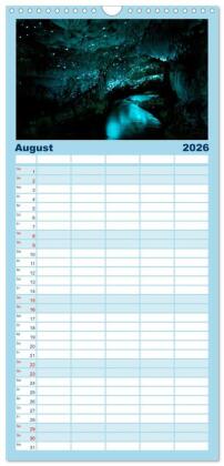 Familienplaner 2026 - Unglaubliche Natur - Landschaften aus unserer wunderbaren Welt mit 5 Spalten (Wandkalender, 21 x 45 cm) CALVENDO