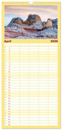 Familienplaner 2026 - USA Südwesten - Atemberaubende Aussichten mit 5 Spalten (Wandkalender, 21 x 45 cm) CALVENDO