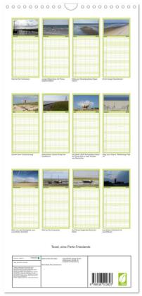 Familienplaner 2026 - Texel, eine Perle Frieslands mit 5 Spalten (Wandkalender, 21 x 45 cm) CALVENDO