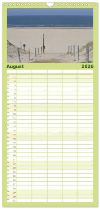 Familienplaner 2026 - Texel, eine Perle Frieslands mit 5 Spalten (Wandkalender, 21 x 45 cm) CALVENDO