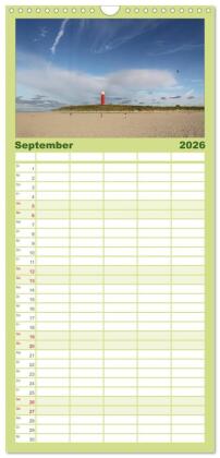 Familienplaner 2026 - Texel, eine Perle Frieslands mit 5 Spalten (Wandkalender, 21 x 45 cm) CALVENDO