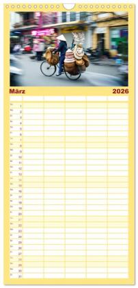 Familienplaner 2026 - Faszinierendes Asien - Eine Kulturreise in den Fernen Osten mit 5 Spalten (Wandkalender, 21 x 45 cm) CALVENDO