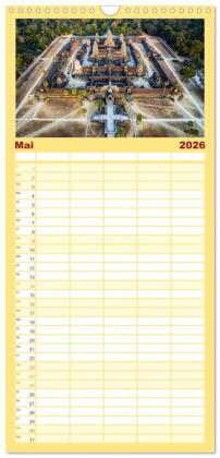 Familienplaner 2026 - Faszinierendes Asien - Eine Kulturreise in den Fernen Osten mit 5 Spalten (Wandkalender, 21 x 45 cm) CALVENDO