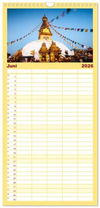 Familienplaner 2026 - Faszinierendes Asien - Eine Kulturreise in den Fernen Osten mit 5 Spalten (Wandkalender, 21 x 45 cm) CALVENDO