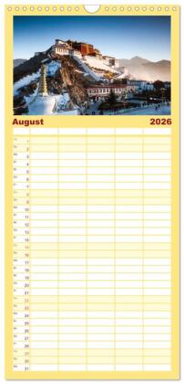 Familienplaner 2026 - Faszinierendes Asien - Eine Kulturreise in den Fernen Osten mit 5 Spalten (Wandkalender, 21 x 45 cm) CALVENDO