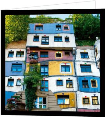 Hundertwasser Puzzle mit Grußkarte