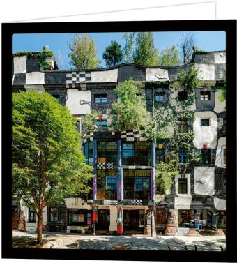 Hundertwasser Puzzle mit Grußkarte