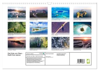 Die Erde von Oben - Earth from above (Wandkalender 2026 DIN A3 quer), CALVENDO Monatskalender