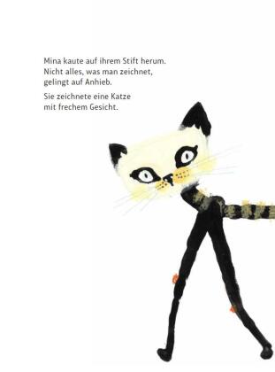 Farbe, Eule, Stift und Katze