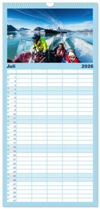Familienplaner 2026 - Kreuzfahrtpiraten mit 5 Spalten (Wandkalender, 21 x 45 cm) CALVENDO