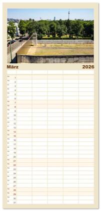 Familienplaner 2026 - Berlin - Reise durch die deutsche Geschichte mit 5 Spalten (Wandkalender, 21 x 45 cm) CALVENDO