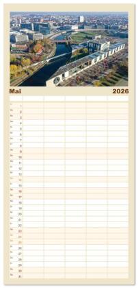 Familienplaner 2026 - Berlin - Reise durch die deutsche Geschichte mit 5 Spalten (Wandkalender, 21 x 45 cm) CALVENDO