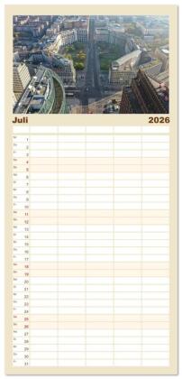Familienplaner 2026 - Berlin - Reise durch die deutsche Geschichte mit 5 Spalten (Wandkalender, 21 x 45 cm) CALVENDO