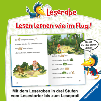 Leserabe Vor-Lesestufe - Piratin Pia auf Schatzsuche