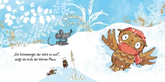 Die kleine Eule im Schnee