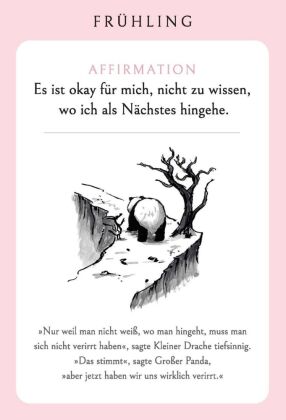 Großer Panda und Kleiner Drache Affirmationskarten